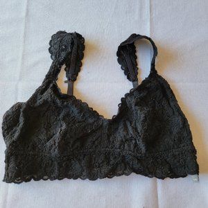 Aerie, Black Bralette, Size L